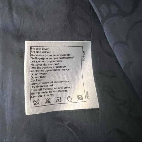 Chanel 13K Runway Navy Multi-Color Tweed High Collar Jacket Blazer Plus Sz. 46 - Picture 11 of 16